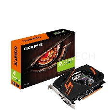Видеокарта GIGABYTE GV-N1030OC-2GI PCI-E 3.0 2 ГБ GDDR5, 64 бит, DVI-D, HDMI, GPU 1265 МГц