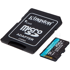 Карта памяти Kingston 256GB microSDXC Canvas Go Plus 170R A2 U3 V30 Card + ADP EAN: 740617301250