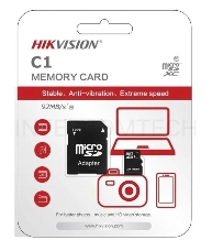 Флеш карта microSDHC 32GB Hikvision HS-TF-C1(STD)/32G/Adapter