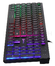 Клавиатура Oklick 550ML черный USB slim Multimedia LED
