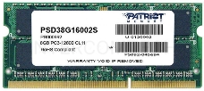 Модуль памяти Patriot SO-DIMM DDR3 8GB PSD38G16002S (PC3-12800, 1600MHz, 1.5V)