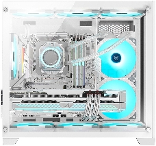 Корпус Formula Crystal Z5 белый без БП mATX 11x120mm 2xUSB2.0 1xUSB3.0 audio bott PSU