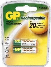 Аккумулятор GP100AAAHC (-CR2/-UC2PET-G/BC2PET-G) AAA 1000mAh (2 шт. в уп-ке)