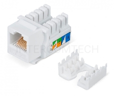 Модуль Hyperline WRLine WR-KJ-RJ45-C5E-90 информ. KeystoneRJ45 1 кат.5E UTP бел. (упак.:1шт)
