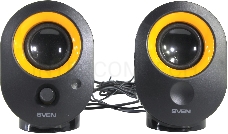 Колонки SVEN 316, черный {2.0, 2 х 2 W RMS, 100-20000Hz}