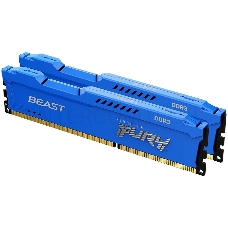 Модуль памяти Kingston DRAM 8GB 1600MHz DDR3 CL10 DIMM (Kit of 2) FURY Beast Blue EAN: 740617318180