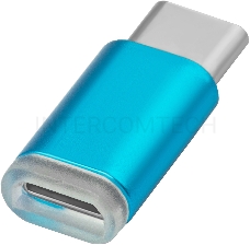 Greenconnect Переходник USB Type C на micro USB 2.0, M/F, Greenconnect, голубой, GCR-UC3U2MF-BL Greenconnect Переходник USB Type C на micro USB 2.0, M/F, Greenconnect, голубой, GCR-UC3U2MF-BL