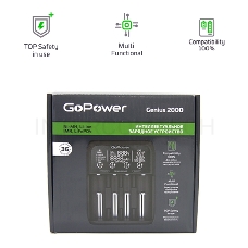 З/У для аккумуляторов GoPower Genius2000 Ni-MH/Ni-Cd/Li-ion/IMR/LiFePO4 4 слота (1/40)