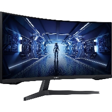 Монитор 34 Samsung C34G55TWWI Black Сurved (LED, Wide, 3440x1440, 165Hz, 1ms, 178°/178°, 250 cd/m, 2500:1, +DP, +НDMI,