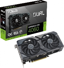 Видеокарта Asus DUAL-RTX4060-O8G PCI-E 4.0  RTX 4060 8192Mb 128 GDDR6 2505/17000 HDMIx1 DPx3 HDCP Ret