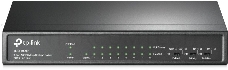 Коммутатор 9-port 10/100Mbps unmanaged switch with 8 PoE+ ports, compliant with 802.3af/at PoE, 65W PoE budget, support 250m Extend Mode, Priority mode and Isolation mode, desktop mount, plug and play.