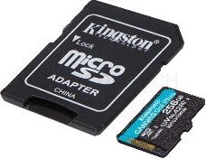 Карта памяти Kingston 256GB microSDXC Canvas Go Plus 170R A2 U3 V30 Card + ADP EAN: 740617301250