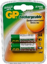 Аккумулятор GP 270AAHCHP (2CR2+5496/-UC2PET-G) AA 2700mAh (2 шт. в уп-ке)