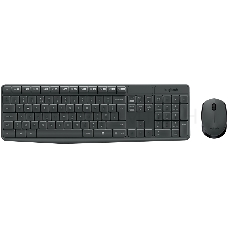 Клавиатура + мышь Logitech MK235 клав:черный мышь:черный USB беспроводная