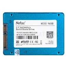Накопитель SSD Netac 960Gb N535S  2.5 Series <NT01N535S-960G-S3X> Retail (SATA3, up to 560/520MBs, 3D TLC, 7mm)