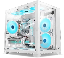 Корпус Formula Crystal Z5 белый без БП mATX 11x120mm 2xUSB2.0 1xUSB3.0 audio bott PSU