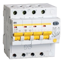 Выключатель автоматический  Iek MAD10-4-040-C-030 АД14 4Р 40А  30мА ИЭК