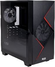 Корпус GameMax Cyclops BR без БП (Midi Tower, ATX, Черно-красн.,1*USB2.0 + 1*USB3.0, 2*120мм)
