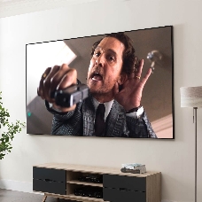 Экран Cinema S'OK Pro16:9 100' настенно-потолочный,  на раме, 221x125см, рама черная 1см, полотно серый HCG
