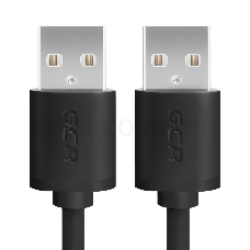 Кабель Greenconnect 1.0m USB 2.0, AM/AM, черный, 28/28 AWG, экран, армированный, морозостойкий, GCR-UM5M-BB2S-1.0m