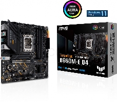 Материнская плата Asus TUF GAMING B660M-E D4 Soc-1700 Intel B660 4xDDR4 mATX AC`97 8ch(7.1) 2.5Gg RAID+HDMI+DP