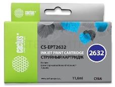 Картридж струйный Cactus CS-EPT2632 голубой для Epson Expression Home XP-600/605/700/800 (11 ml)