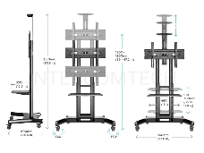 Мобильная стойка ONKRON TS1551 BLACK