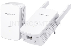 Комплект гигабитных Wi-Fi адаптеров Mercusys Powerline AV1000 Powerline kit with 300Mbps Wi-Fi, plug and play, up to 300 meters over an existing electrical circuit, the kit includes a MP510 and a MP500.