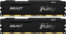 Память оперативная Kingston 8GB 1600MHz DDR3 CL10 DIMM (Kit of 2) FURY Beast Black