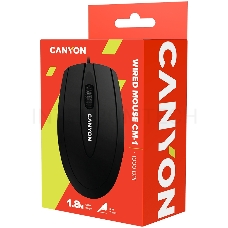 Мышь CANYON CNE-CMS1 Black {Optical 800 dpi, 3 btn}