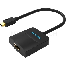 Адаптер-переходник Vention mini DisplayPort 20M > HDMI F Чёрный (HBCBB)