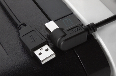 Кабель Greenconnect 3.0m USB 2.0, AM/BM угловой, черный, 28/28 AWG, экран, армированный, морозостойкий, GCR-UPC3M2-BB2S-3.0m