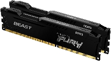 Память оперативная Kingston 8GB 1600MHz DDR3 CL10 DIMM (Kit of 2) FURY Beast Black