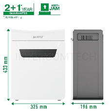 Шредер Leitz IQ PROTECT Premium 4M белый (секр.P-5)/фрагменты/4лист./14лтр./скрепки/скобы