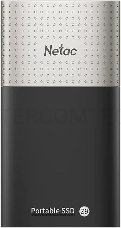 Внешний накопитель SSD External Netac 250Gb Z9 <NT01Z9-250G-32BK> (USB3.2, up to 550/480MBs, 90х47.5х11.5mm, Aluminium+Plastic)