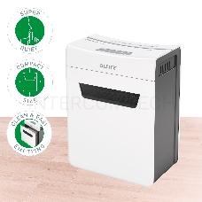 Шредер Leitz IQ PROTECT Premium 4M белый (секр.P-5)/фрагменты/4лист./14лтр./скрепки/скобы