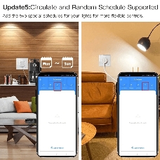 Розетка 1-пост. MOES Smart Socket WK-EU, Wi-Fi, 95-250 В, 16А, встраиваемая IP20, шторки + ЗК, белая