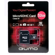 Флэш карта Micro SecureDigital 32Gb QUMO QM32GMICSDHC10U1 {MicroSDHC Class 10 UHS-I, SD adapter}