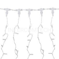 Гирлянда Светодиодный Дождь 2х3м, постоянное свечение, белый провод, 230 В, диоды БЕЛЫЕ, 760 LED