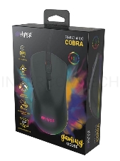 Мышь игровая HIPER COBRA (GMUS-4000) Black USB {6400 dpi, 6 кнопок, USB кабель 1.8м, черный}