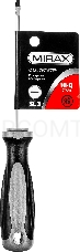 Отвертка MIRAX 25095-03-10, закаленный стержень, двухкомпонентная рукоятка, S L 3 x 100мм [25095-03-10]
