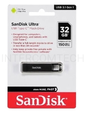 Флеш накопитель 32GB SanDisk CZ460 Ultra Type-C, USB Type-C, Black