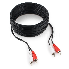 Кабель аудио Cablexpert CCA-2R2R-10M, 2xRCA / 2xRCA, 10м