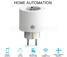 Розетка 1-пост. MOES Smart Socket WK-UEU16-M, Wi-Fi, 250 В, 16А, встраиваемая IP20, шторки + ЗК, белая