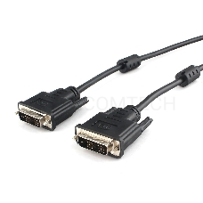 Кабель DVI-D single link Cablexpert CC-DVIL-BK-6, 19M/19M, 1.8м, CCS, черный, экран, феррит.кольца, пакет