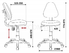 Кресло детское Бюрократ KD-4/TW-96-1 оранжевый TW-96-1