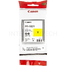 Картридж струйный Canon PFI-102Y (0898B001) желтый, 130 мл., для imagePROGRAF iPF605, iPF610., iPF650, iPF655, iPF710, iPF750, iPF755, LP17, iPF510