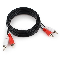 Кабель аудио Cablexpert CCA-2R2R-10, 2xRCA / 2xRCA, 3м