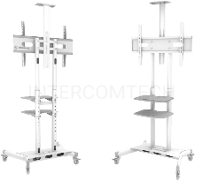 Стойка для телевизора с кронштейном ONKRON TS1881 50-86, мобильная, белая