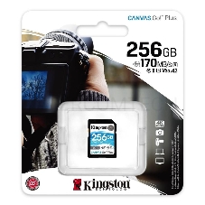 Карта памяти Kingston 256GB SDXC Canvas Go Plus 170R C10 UHS-I U3 V30 EAN: 740617301519